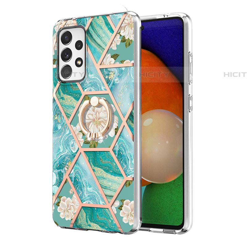 Custodia Silicone Gel Morbida Fantasia Modello Cover con Anello Supporto Y02B per Samsung Galaxy A73 5G