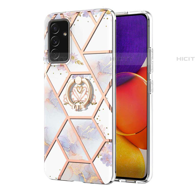 Custodia Silicone Gel Morbida Fantasia Modello Cover con Anello Supporto Y02B per Samsung Galaxy A82 5G