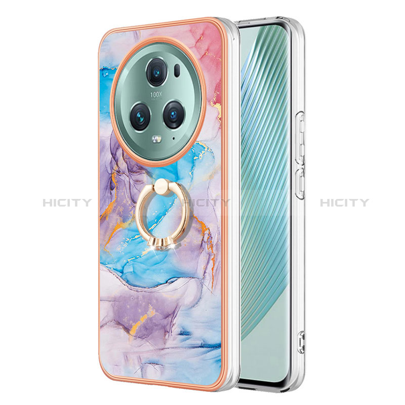 Custodia Silicone Gel Morbida Fantasia Modello Cover con Anello Supporto Y03B per Huawei Honor Magic5 Pro 5G