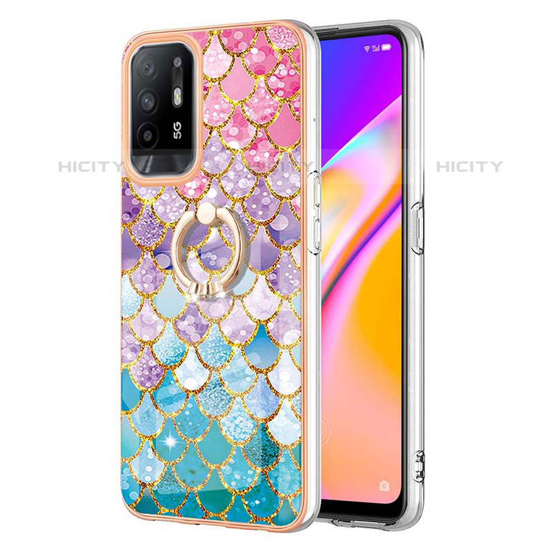 Custodia Silicone Gel Morbida Fantasia Modello Cover con Anello Supporto Y03B per Oppo A94 5G