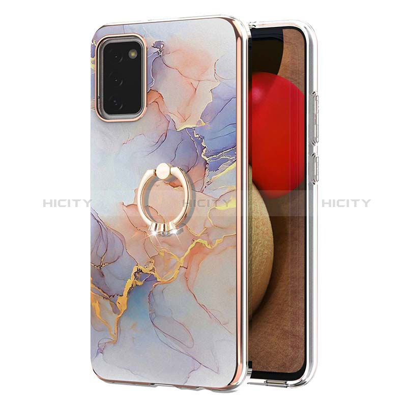 Custodia Silicone Gel Morbida Fantasia Modello Cover con Anello Supporto Y03B per Samsung Galaxy A02s