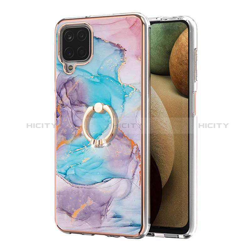 Custodia Silicone Gel Morbida Fantasia Modello Cover con Anello Supporto Y03B per Samsung Galaxy A12 5G