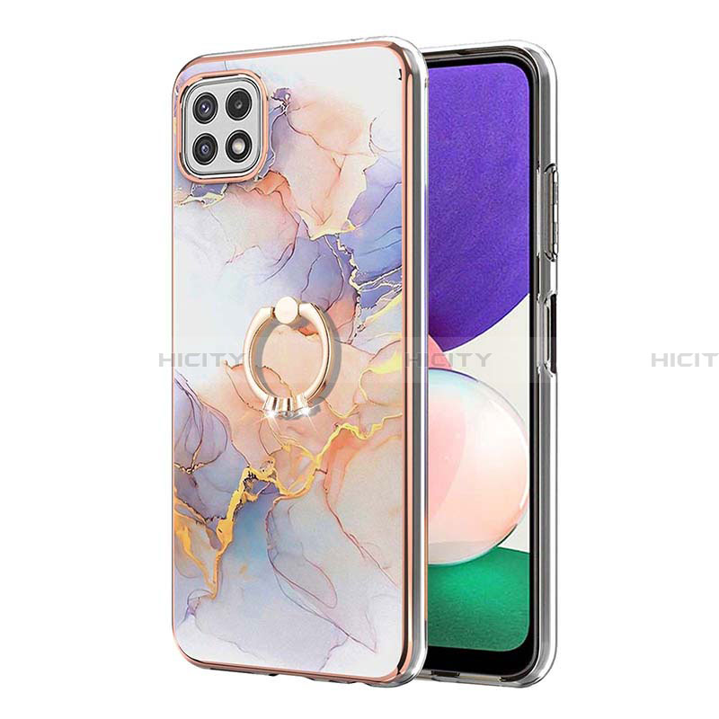 Custodia Silicone Gel Morbida Fantasia Modello Cover con Anello Supporto Y03B per Samsung Galaxy A22 5G