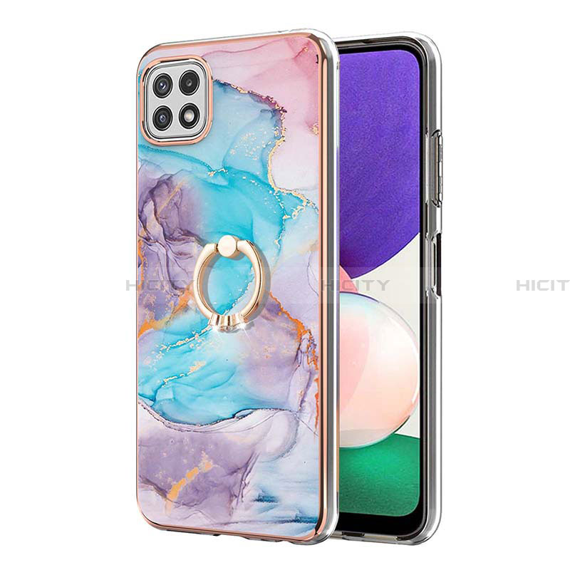 Custodia Silicone Gel Morbida Fantasia Modello Cover con Anello Supporto Y03B per Samsung Galaxy A22 5G