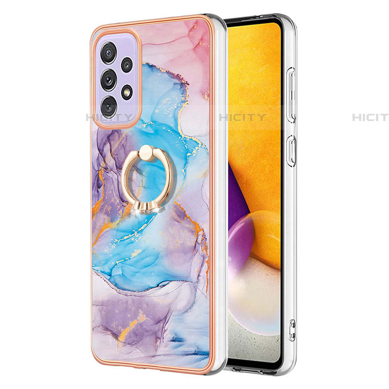 Custodia Silicone Gel Morbida Fantasia Modello Cover con Anello Supporto Y03B per Samsung Galaxy A73 5G