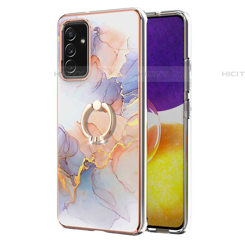 Custodia Silicone Gel Morbida Fantasia Modello Cover con Anello Supporto Y03B per Samsung Galaxy A82 5G