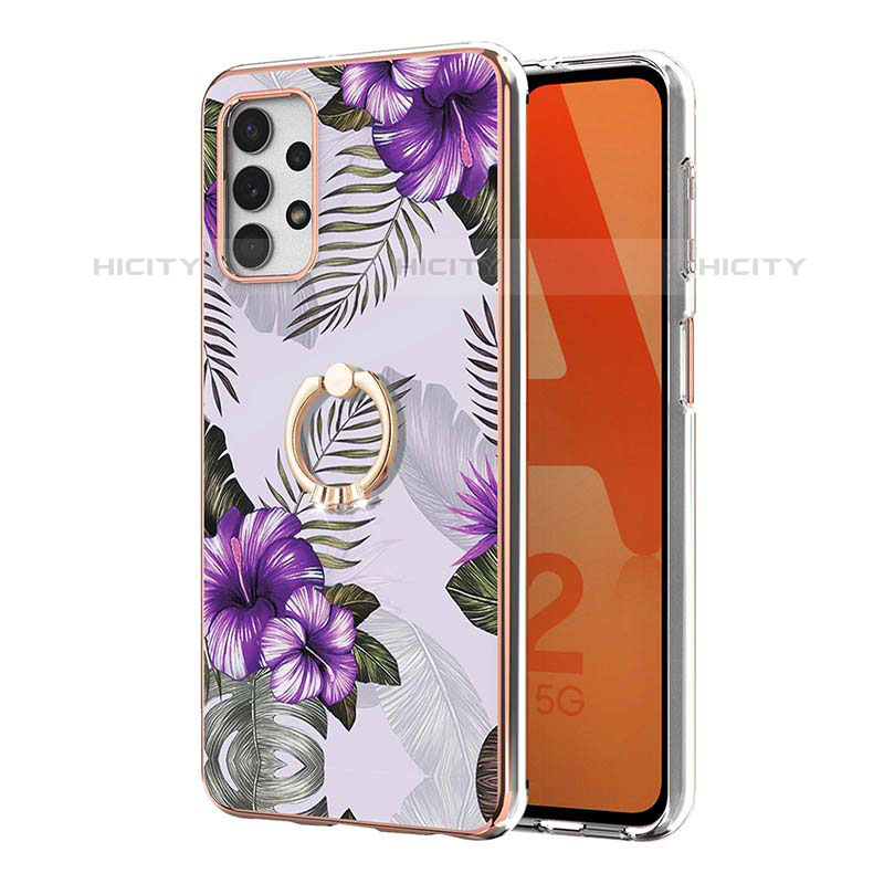 Custodia Silicone Gel Morbida Fantasia Modello Cover con Anello Supporto Y03B per Samsung Galaxy M32 5G