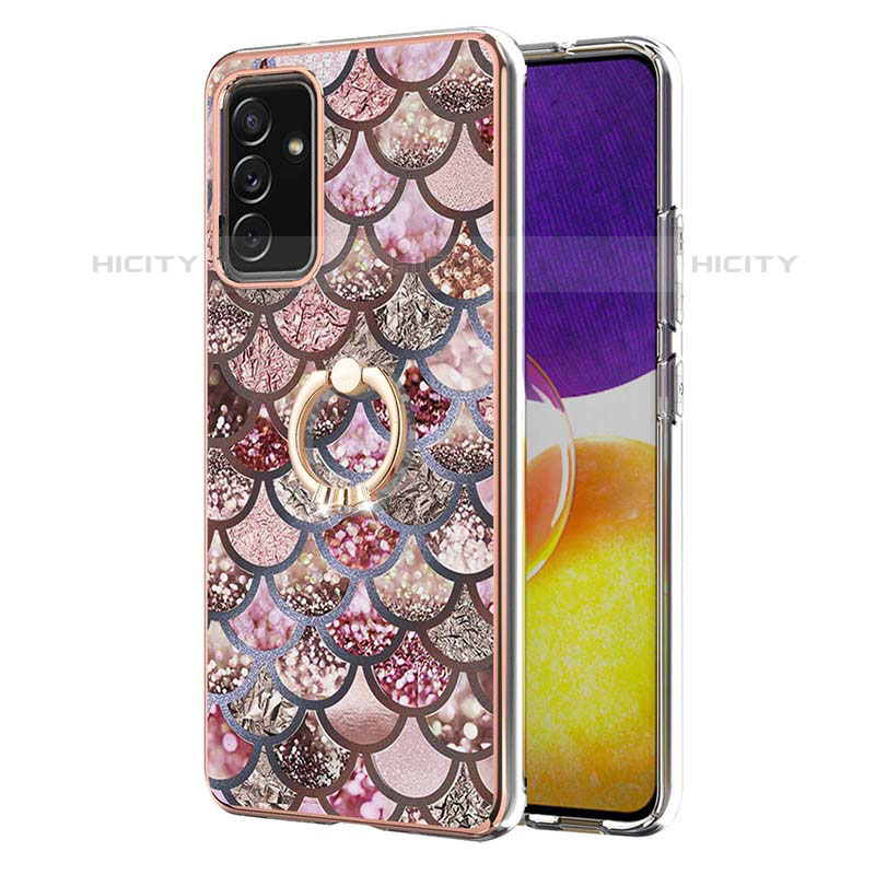 Custodia Silicone Gel Morbida Fantasia Modello Cover con Anello Supporto Y03B per Samsung Galaxy Quantum2 5G