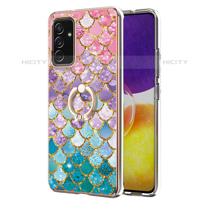 Custodia Silicone Gel Morbida Fantasia Modello Cover con Anello Supporto Y03B per Samsung Galaxy Quantum2 5G