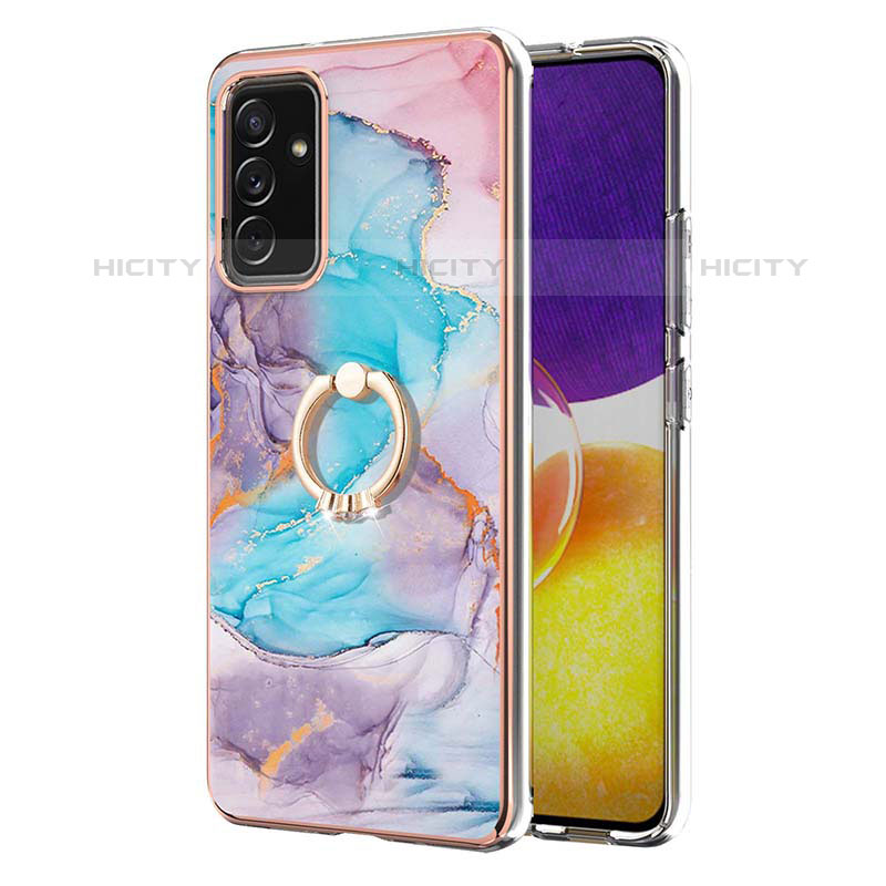 Custodia Silicone Gel Morbida Fantasia Modello Cover con Anello Supporto Y03B per Samsung Galaxy Quantum2 5G