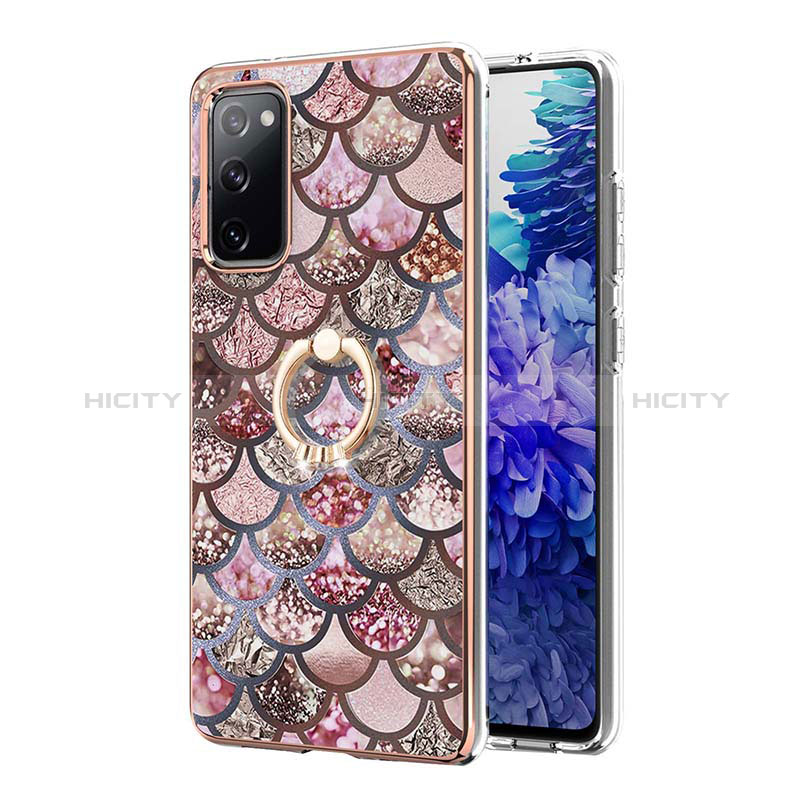 Custodia Silicone Gel Morbida Fantasia Modello Cover con Anello Supporto Y03B per Samsung Galaxy S20 FE 5G