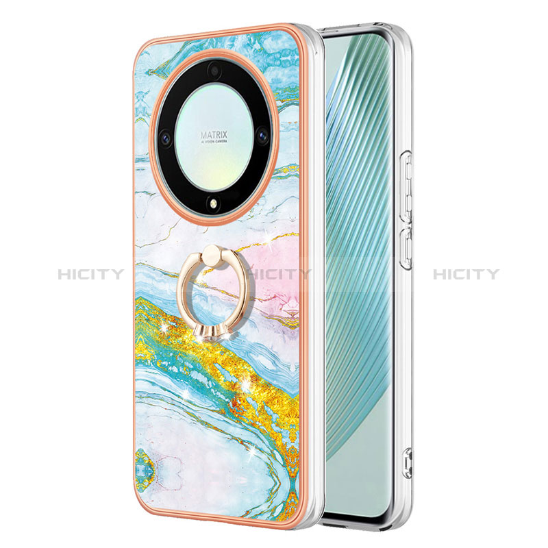 Custodia Silicone Gel Morbida Fantasia Modello Cover con Anello Supporto Y05B per Huawei Honor Magic5 Lite 5G