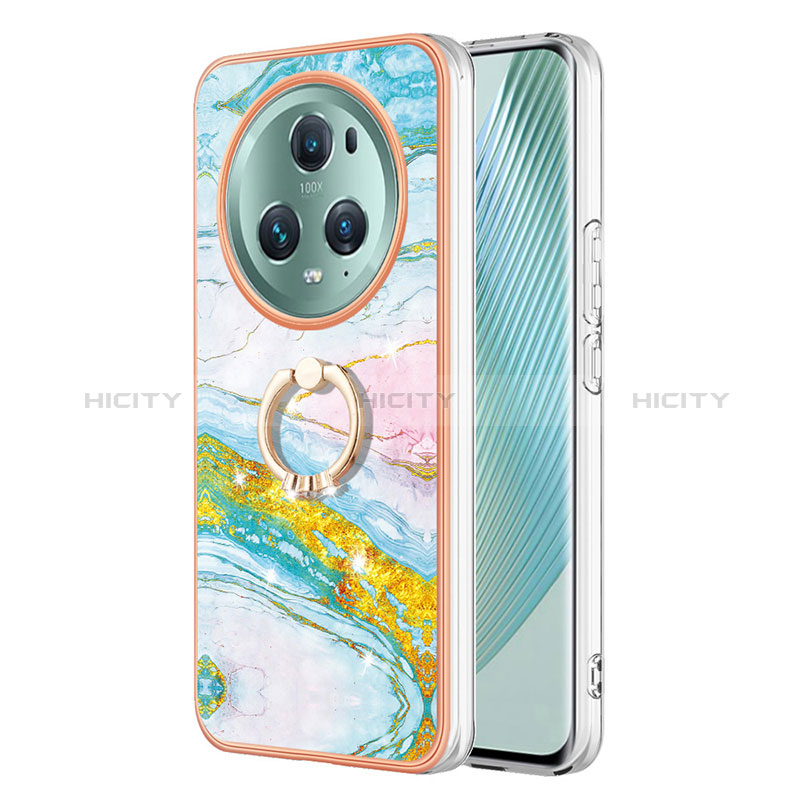 Custodia Silicone Gel Morbida Fantasia Modello Cover con Anello Supporto Y05B per Huawei Honor Magic5 Pro 5G