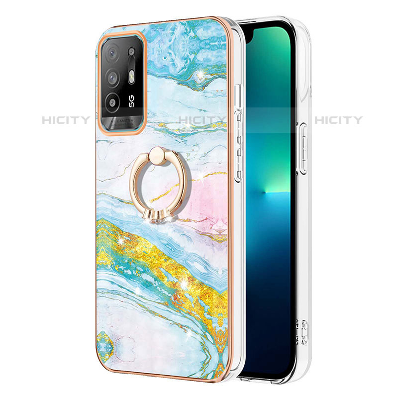 Custodia Silicone Gel Morbida Fantasia Modello Cover con Anello Supporto Y05B per Oppo A94 5G