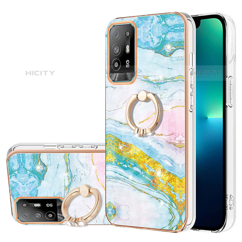 Custodia Silicone Gel Morbida Fantasia Modello Cover con Anello Supporto Y05B per Oppo A95 5G