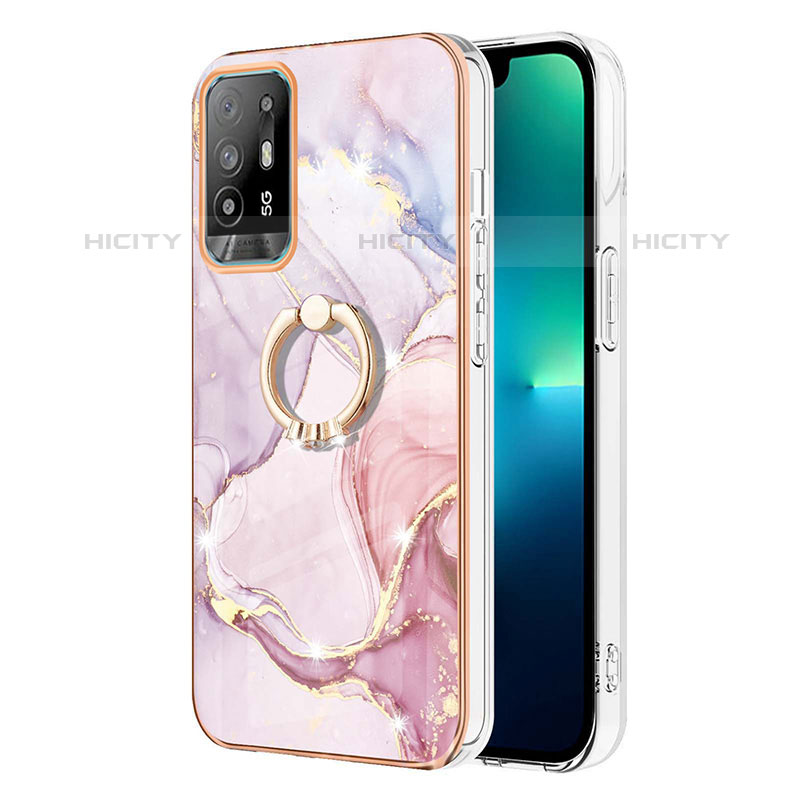 Custodia Silicone Gel Morbida Fantasia Modello Cover con Anello Supporto Y05B per Oppo Reno5 Z 5G