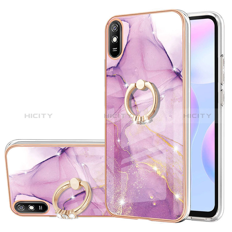 Custodia Silicone Gel Morbida Fantasia Modello Cover con Anello Supporto Y05B per Xiaomi Redmi 9i