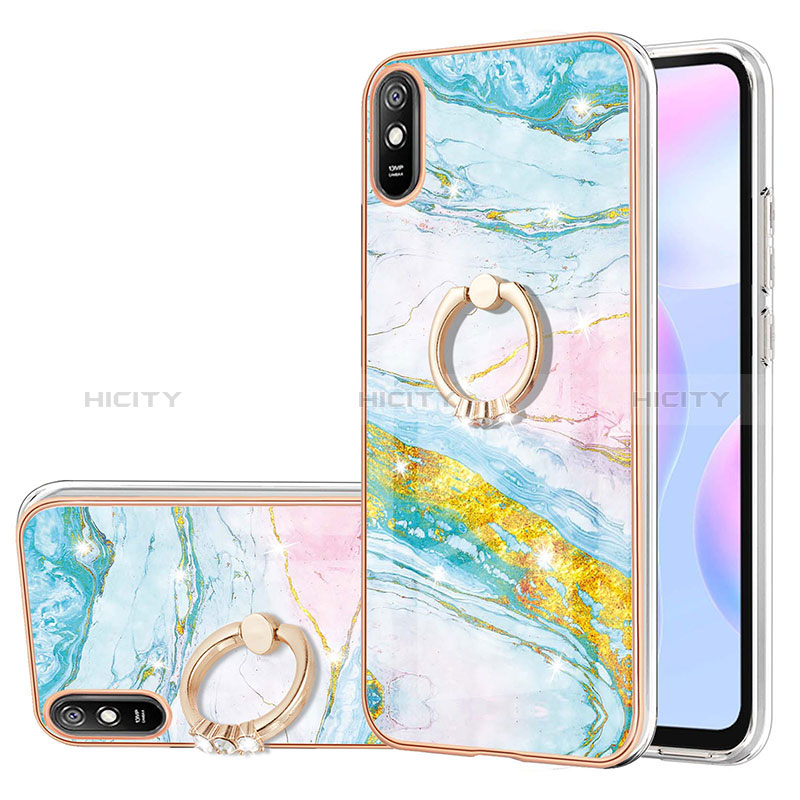 Custodia Silicone Gel Morbida Fantasia Modello Cover con Anello Supporto Y05B per Xiaomi Redmi 9i