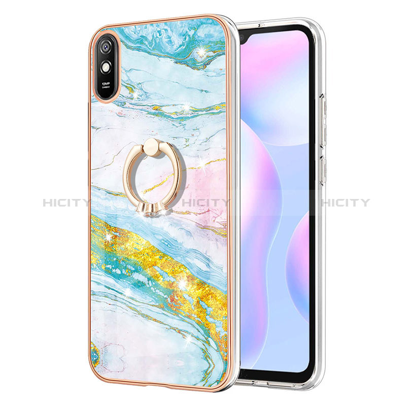 Custodia Silicone Gel Morbida Fantasia Modello Cover con Anello Supporto Y05B per Xiaomi Redmi 9i