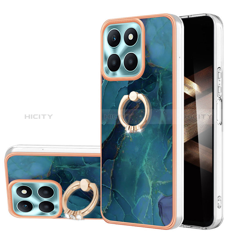 Custodia Silicone Gel Morbida Fantasia Modello Cover con Anello Supporto YB1 per Huawei Honor X8b