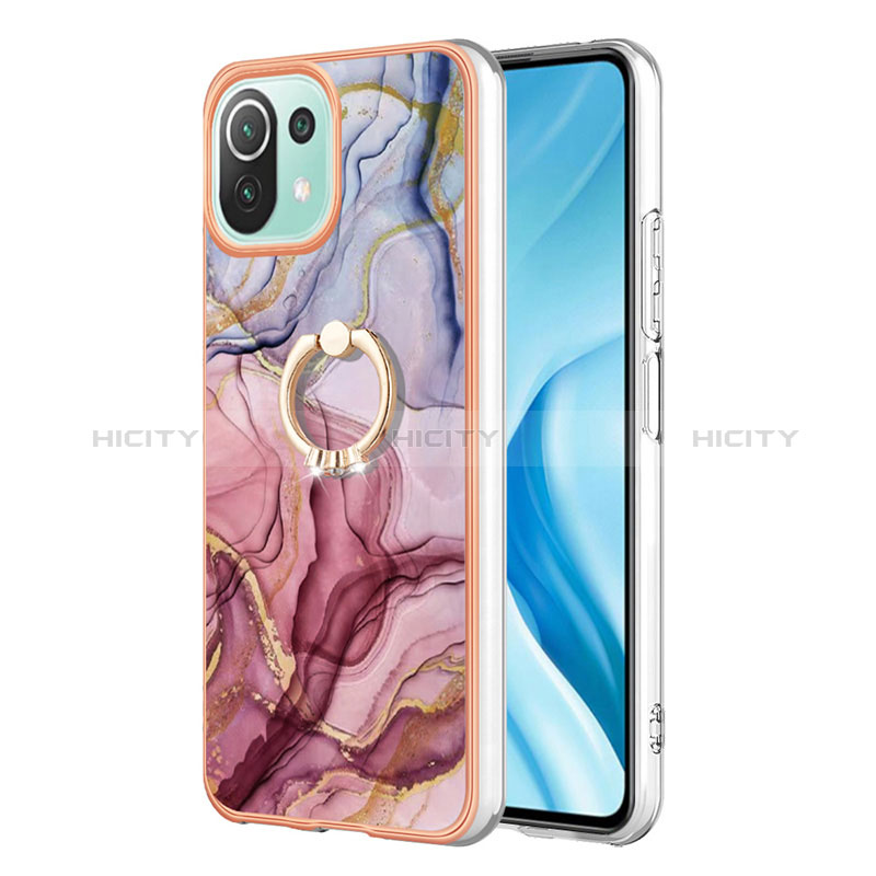 Custodia Silicone Gel Morbida Fantasia Modello Cover con Anello Supporto YB1 per Xiaomi Mi 11 Lite 5G