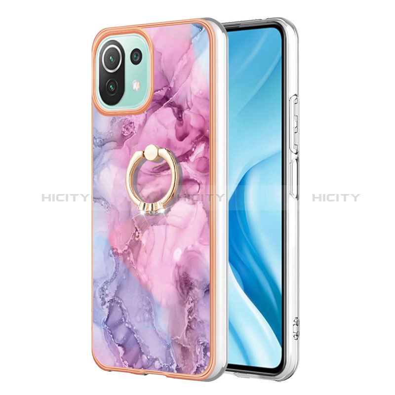 Custodia Silicone Gel Morbida Fantasia Modello Cover con Anello Supporto YB1 per Xiaomi Mi 11 Lite 5G