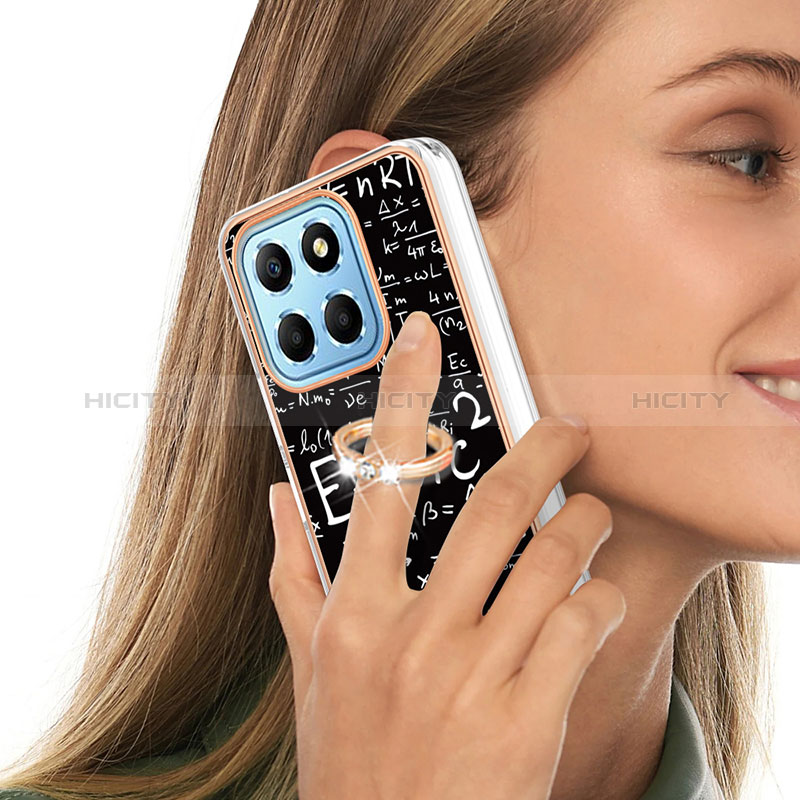 Custodia Silicone Gel Morbida Fantasia Modello Cover con Anello Supporto YB2 per Huawei Honor 70 Lite 5G