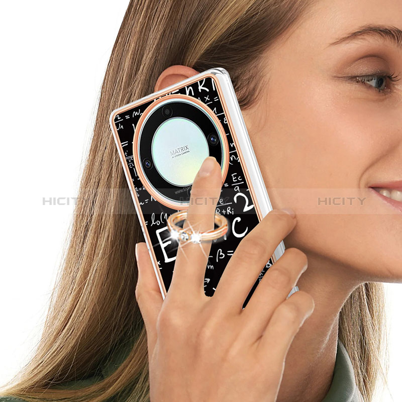 Custodia Silicone Gel Morbida Fantasia Modello Cover con Anello Supporto YB2 per Huawei Honor Magic5 Lite 5G