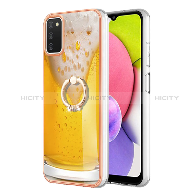 Custodia Silicone Gel Morbida Fantasia Modello Cover con Anello Supporto YB2 per Samsung Galaxy A02s