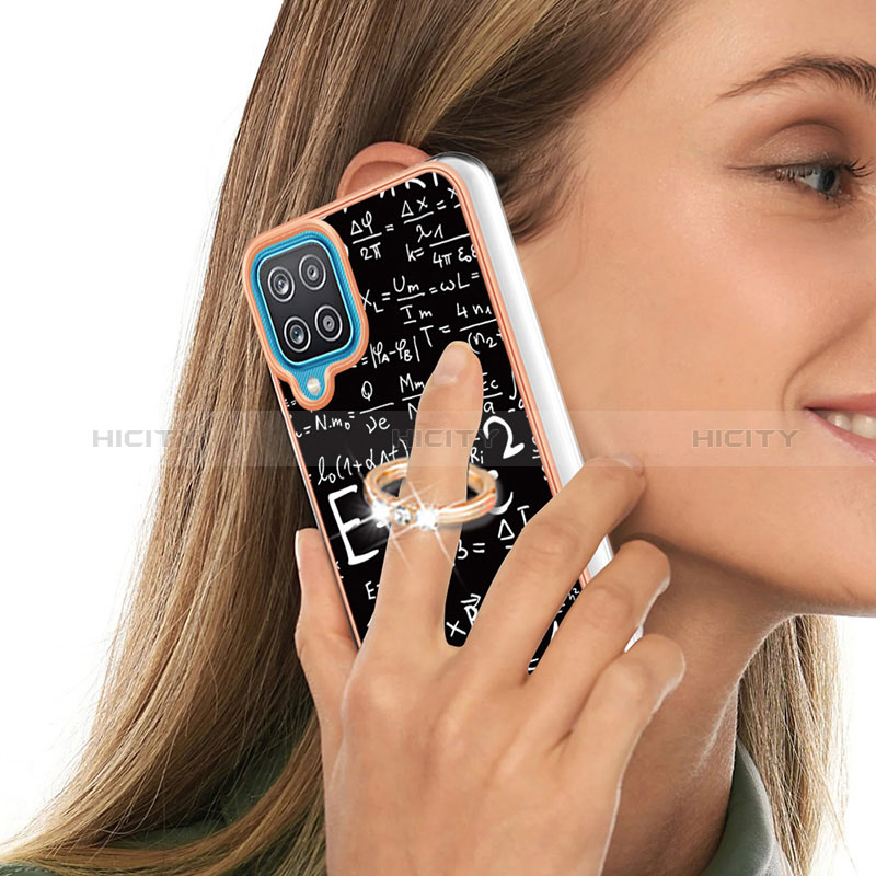 Custodia Silicone Gel Morbida Fantasia Modello Cover con Anello Supporto YB2 per Samsung Galaxy A12 Nacho