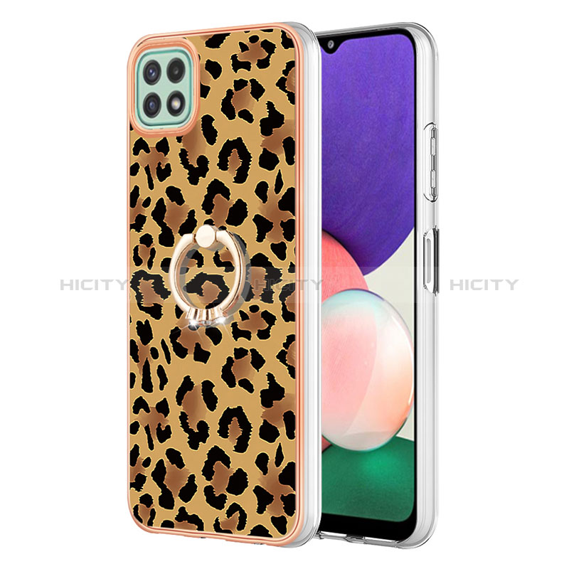 Custodia Silicone Gel Morbida Fantasia Modello Cover con Anello Supporto YB2 per Samsung Galaxy A22 5G