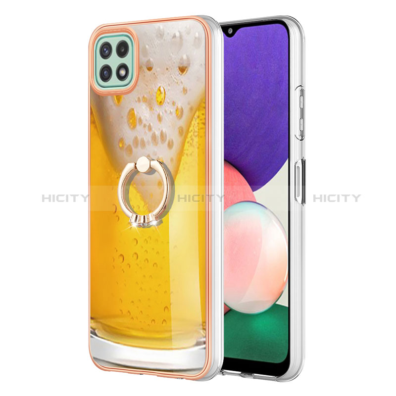 Custodia Silicone Gel Morbida Fantasia Modello Cover con Anello Supporto YB2 per Samsung Galaxy A22 5G