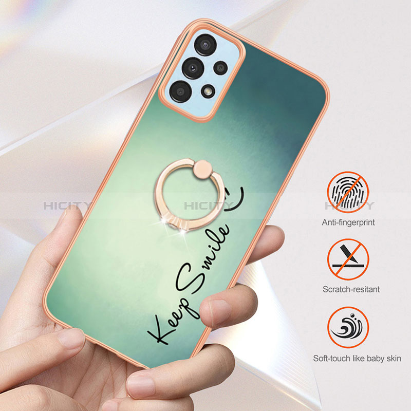 Custodia Silicone Gel Morbida Fantasia Modello Cover con Anello Supporto YB2 per Samsung Galaxy A23 5G