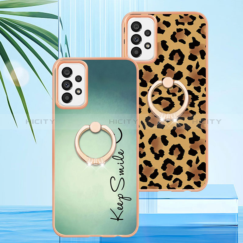 Custodia Silicone Gel Morbida Fantasia Modello Cover con Anello Supporto YB2 per Samsung Galaxy A73 5G