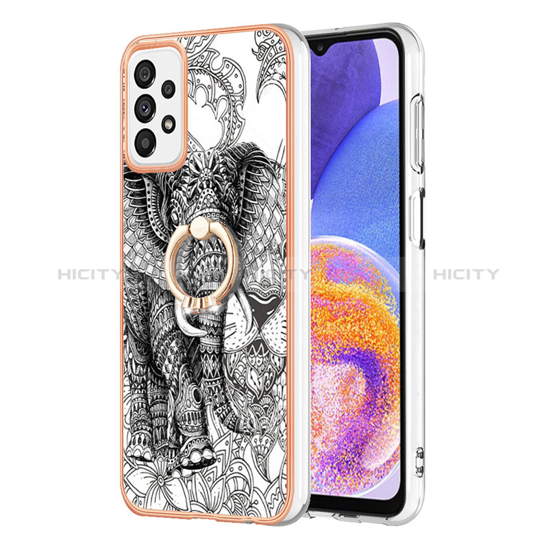 Custodia Silicone Gel Morbida Fantasia Modello Cover con Anello Supporto YB2 per Samsung Galaxy A73 5G