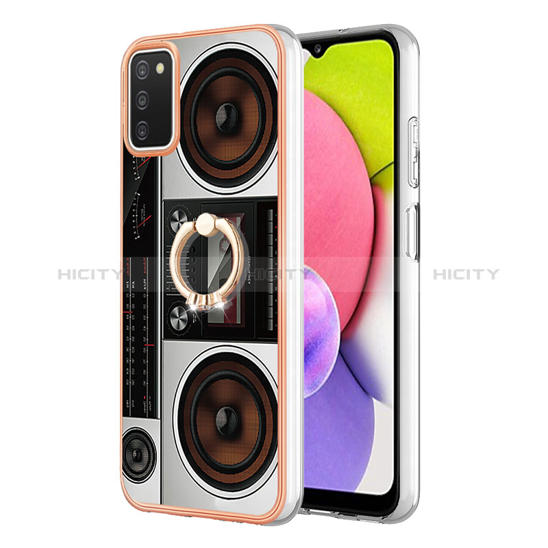 Custodia Silicone Gel Morbida Fantasia Modello Cover con Anello Supporto YB2 per Samsung Galaxy M02s