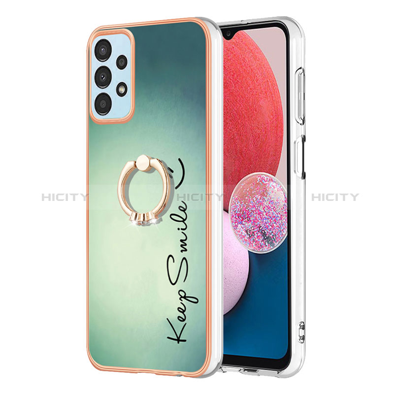 Custodia Silicone Gel Morbida Fantasia Modello Cover con Anello Supporto YB2 per Samsung Galaxy M32 5G