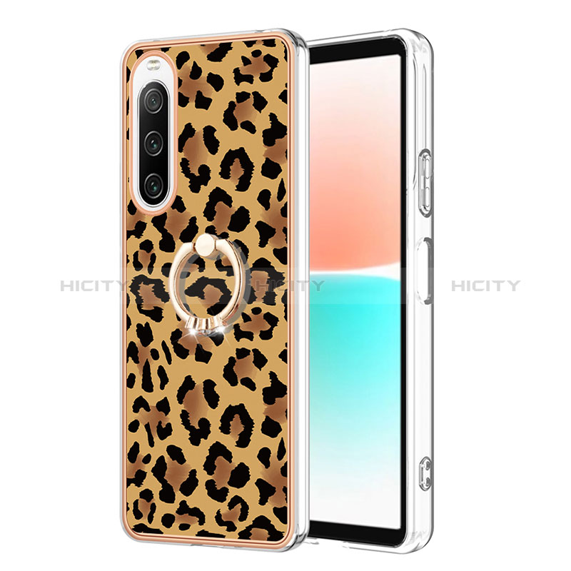 Custodia Silicone Gel Morbida Fantasia Modello Cover con Anello Supporto YB2 per Sony Xperia 10 IV