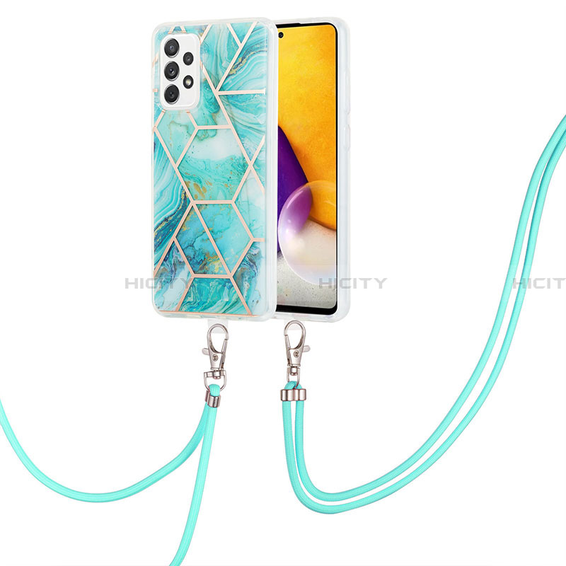 Custodia Silicone Gel Morbida Fantasia Modello Cover con Cinghia Cordino Mano Y01B per Samsung Galaxy A13 4G