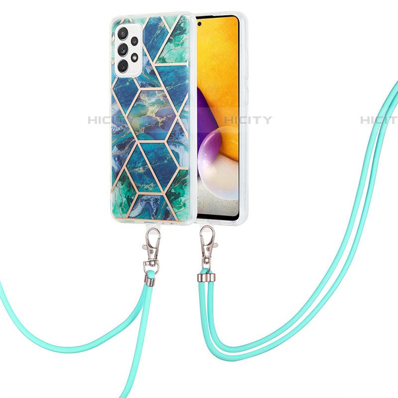 Custodia Silicone Gel Morbida Fantasia Modello Cover con Cinghia Cordino Mano Y01B per Samsung Galaxy A53 5G