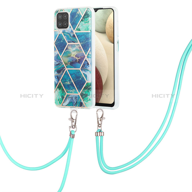 Custodia Silicone Gel Morbida Fantasia Modello Cover con Cinghia Cordino Mano Y01B per Samsung Galaxy M12