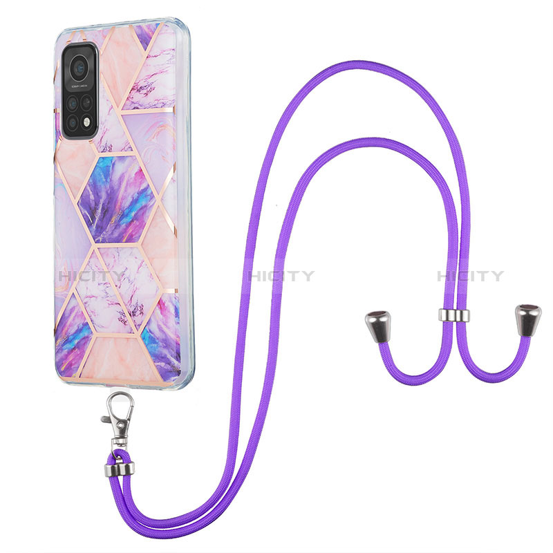 Custodia Silicone Gel Morbida Fantasia Modello Cover con Cinghia Cordino Mano Y01B per Xiaomi Mi 10T Pro 5G