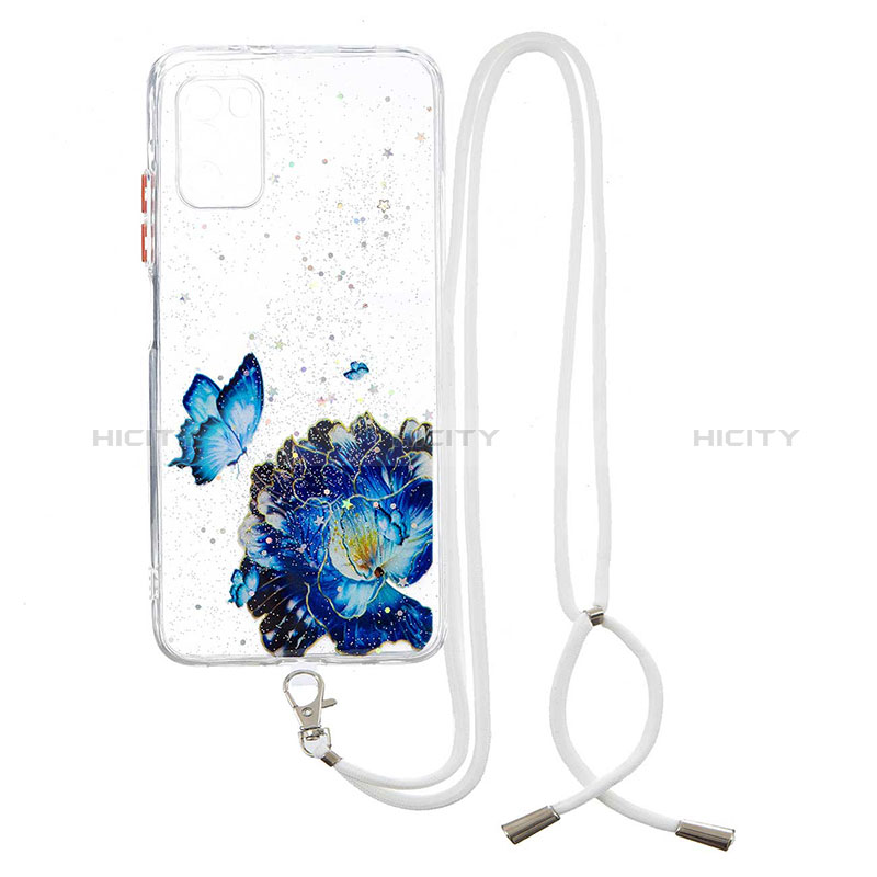 Custodia Silicone Gel Morbida Fantasia Modello Cover con Cinghia Cordino Mano Y01X per Xiaomi Poco M3