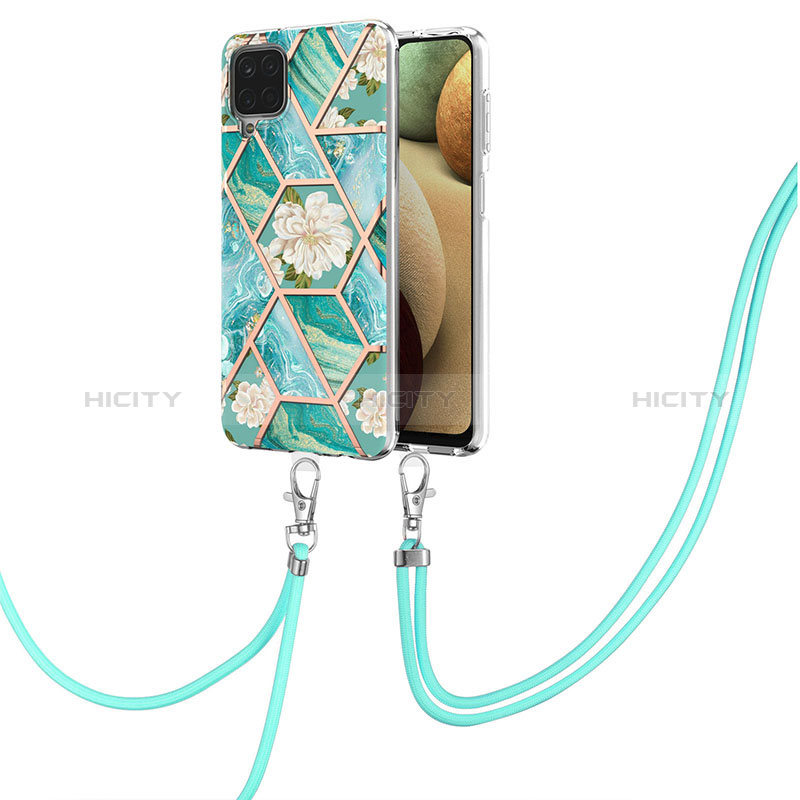 Custodia Silicone Gel Morbida Fantasia Modello Cover con Cinghia Cordino Mano Y02B per Samsung Galaxy M12
