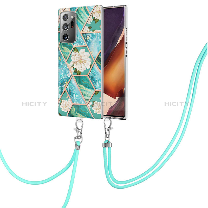 Custodia Silicone Gel Morbida Fantasia Modello Cover con Cinghia Cordino Mano Y02B per Samsung Galaxy Note 20 Ultra 5G