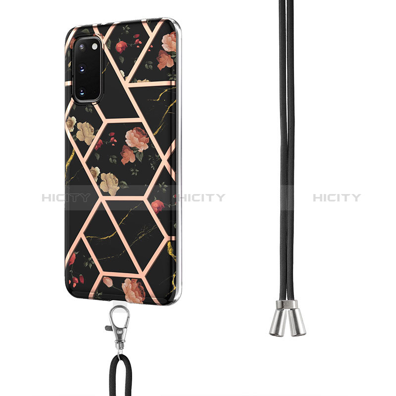 Custodia Silicone Gel Morbida Fantasia Modello Cover con Cinghia Cordino Mano Y02B per Samsung Galaxy S20 5G