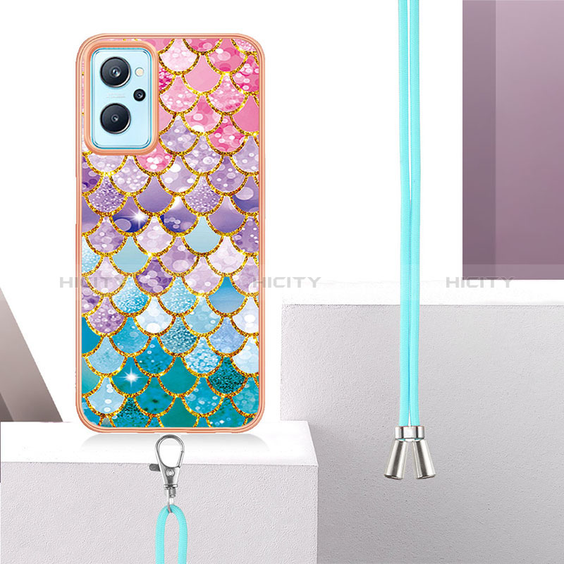 Custodia Silicone Gel Morbida Fantasia Modello Cover con Cinghia Cordino Mano Y03B per Oppo K10 4G