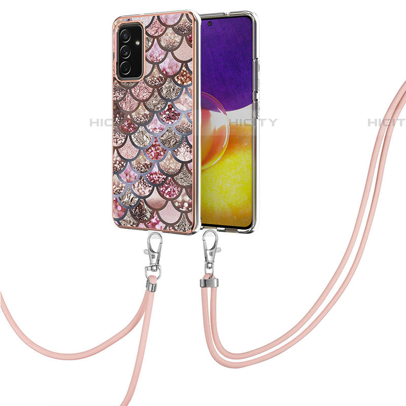 Custodia Silicone Gel Morbida Fantasia Modello Cover con Cinghia Cordino Mano Y03B per Samsung Galaxy A82 5G