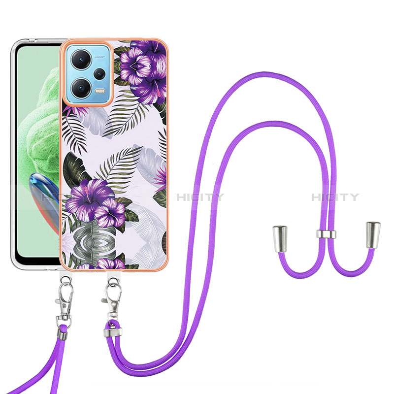 Custodia Silicone Gel Morbida Fantasia Modello Cover con Cinghia Cordino Mano YB3 per Xiaomi Redmi Note 12 5G