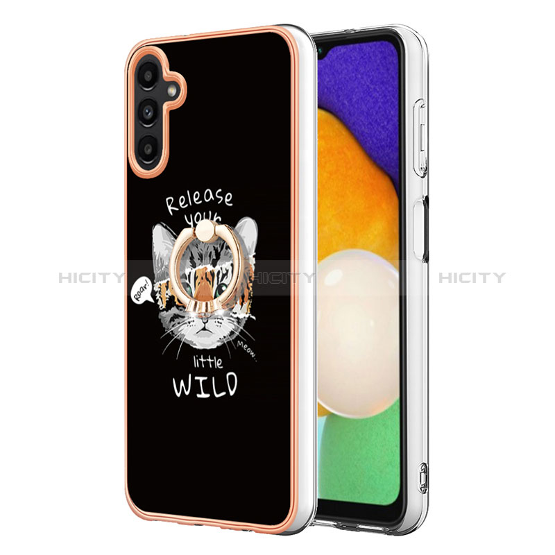 Custodia Silicone Gel Morbida Fantasia Modello Cover con Cinghia Cordino Mano YB8 per Samsung Galaxy A14 5G